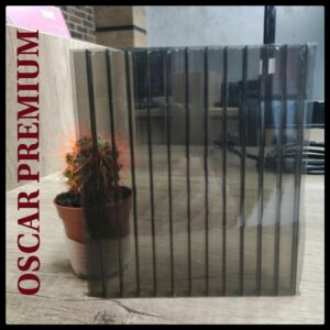 Сотовый поликарбонат 10 мм / OSCAR Премиум / Н-2 / Серая Бронза (Лист 6 м * 2,1 м)