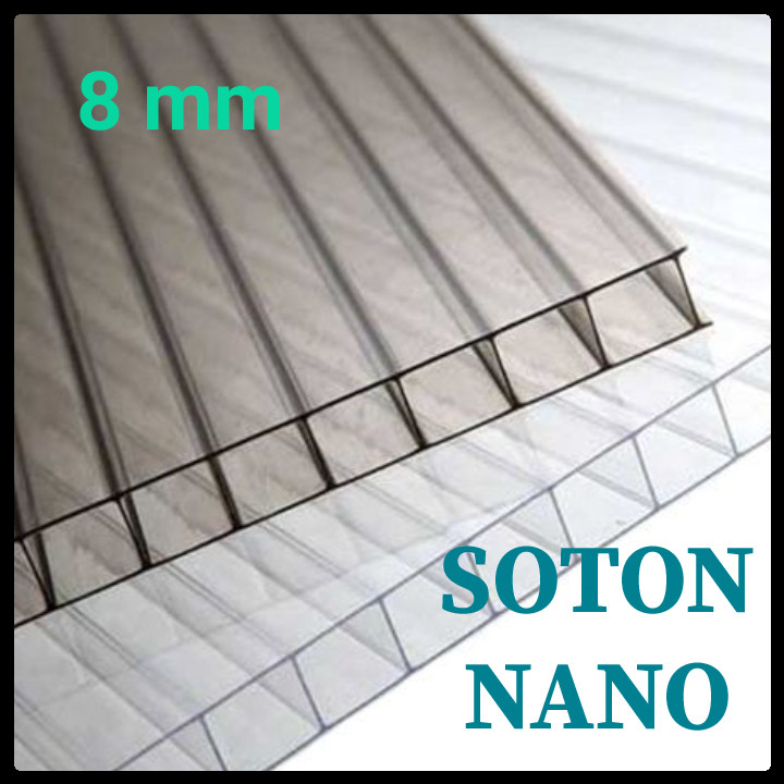 SOTON NANO — полікарбонат стільниковий 8 мм бронзовий лист (2,1 м х 6 м) — изображение 2