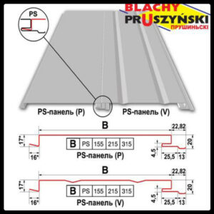 Фасадные PS панели "Blachy-Pruszynski" 0,7 мм 315 P (Глянец) RAL 6029